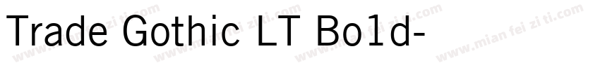 Trade Gothic LT Bo1d字体转换
